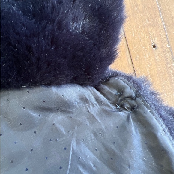 Jacadi navy faux fur hooded coat - Picture 6 of 9